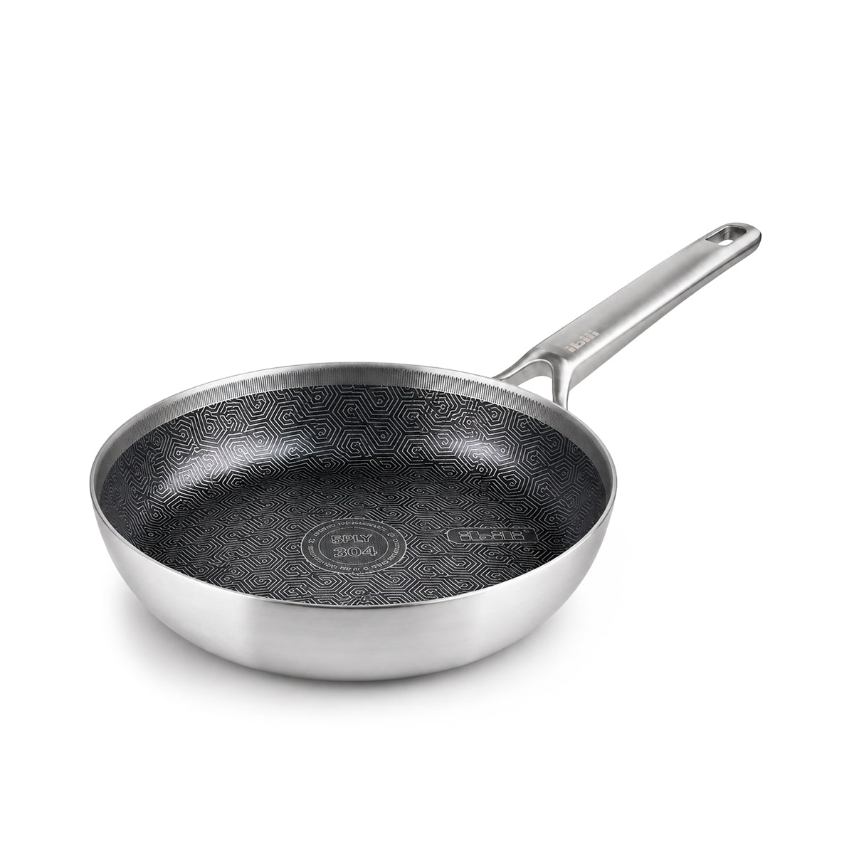 IBILI 5PLY Hybrid Pro - Sartén 20 cm en Acero Inoxidable de 5 Capas y Antiadherente Cerámico