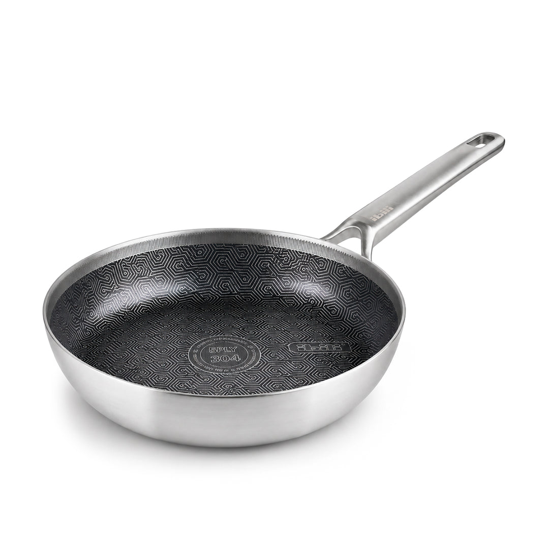 IBILI 5PLY Hybrid Pro - Sartén 24 cm en Acero Inoxidable de 5 Capas y Antiadherente Cerámico