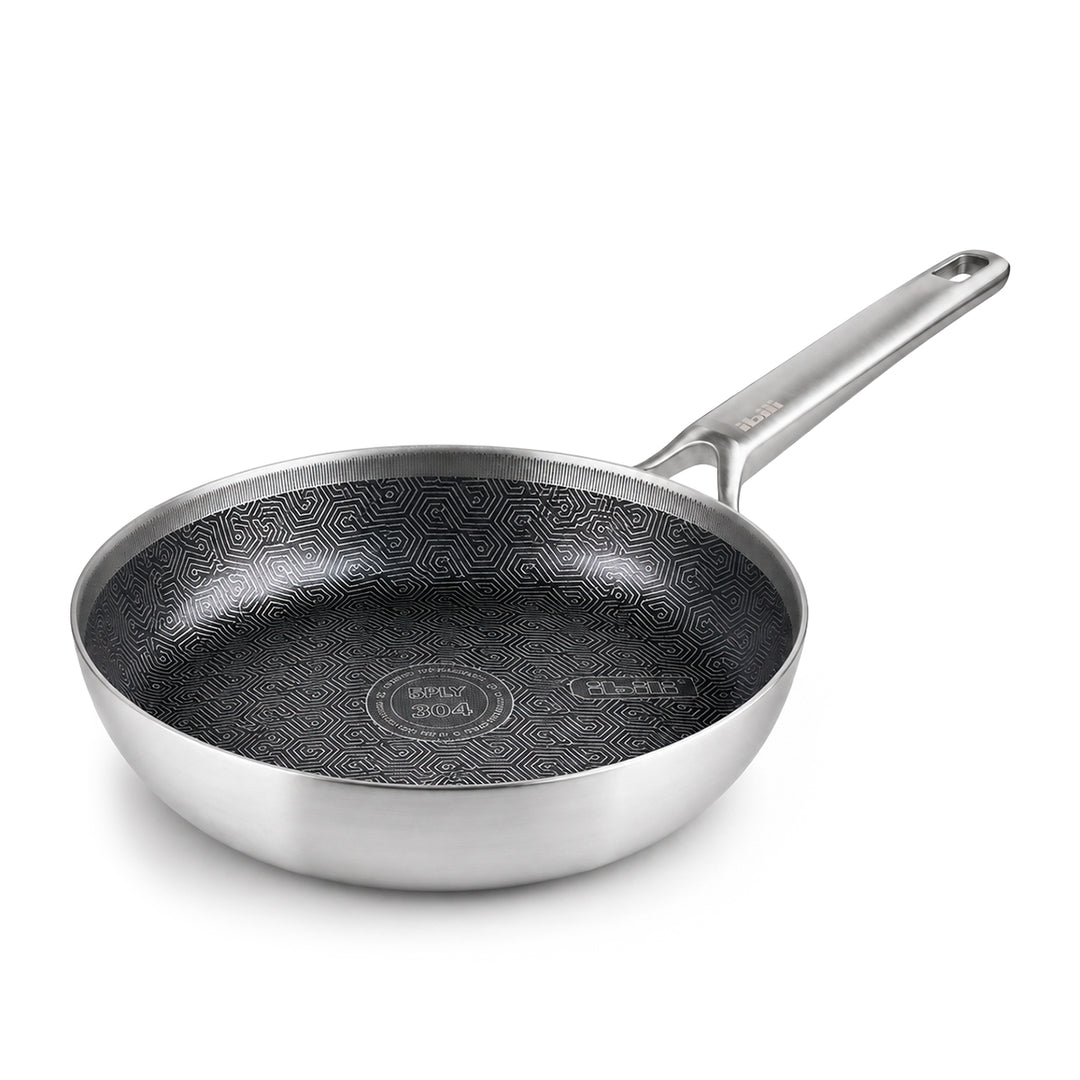 IBILI 5PLY Hybrid Pro - Sartén 26 cm en Acero Inoxidable de 5 Capas y Antiadherente Cerámico
