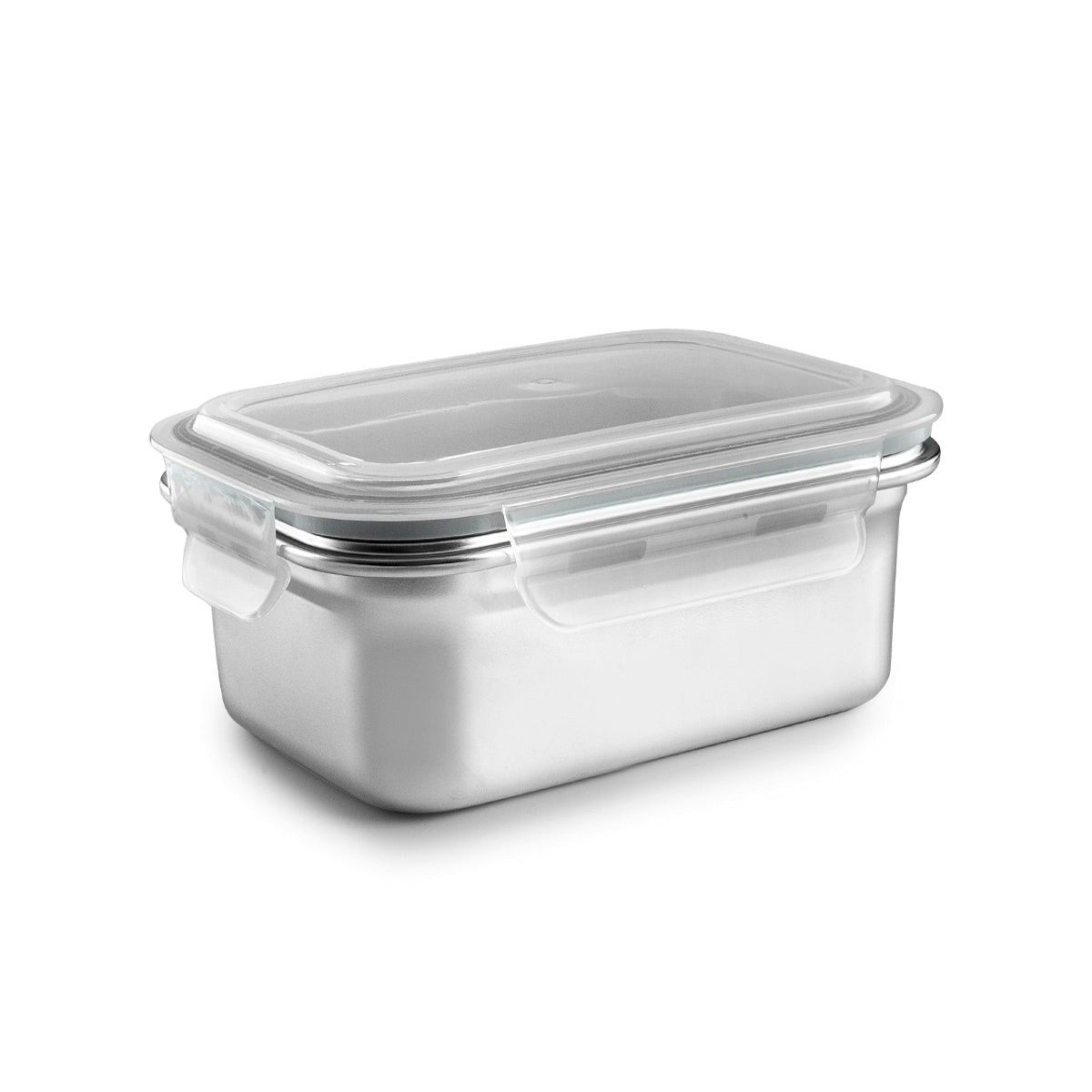 IBILI Keepklin - Recipiente Rectangular de 1.0L en Acero Inoxidable Apto Microondas