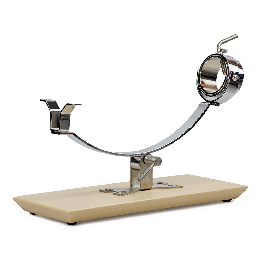 BELLO Gala - Soporte Jamonero Basculante Fibra y Acero Inoxidable Cabezal Giratorio. Arena