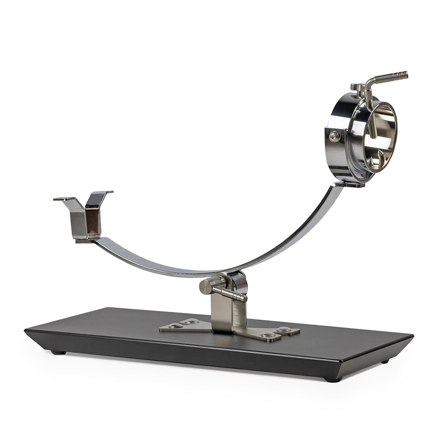 BELLO Gala - Soporte Jamonero Basculante Fibra y Acero Inoxidable Cabezal Giratorio. Negro