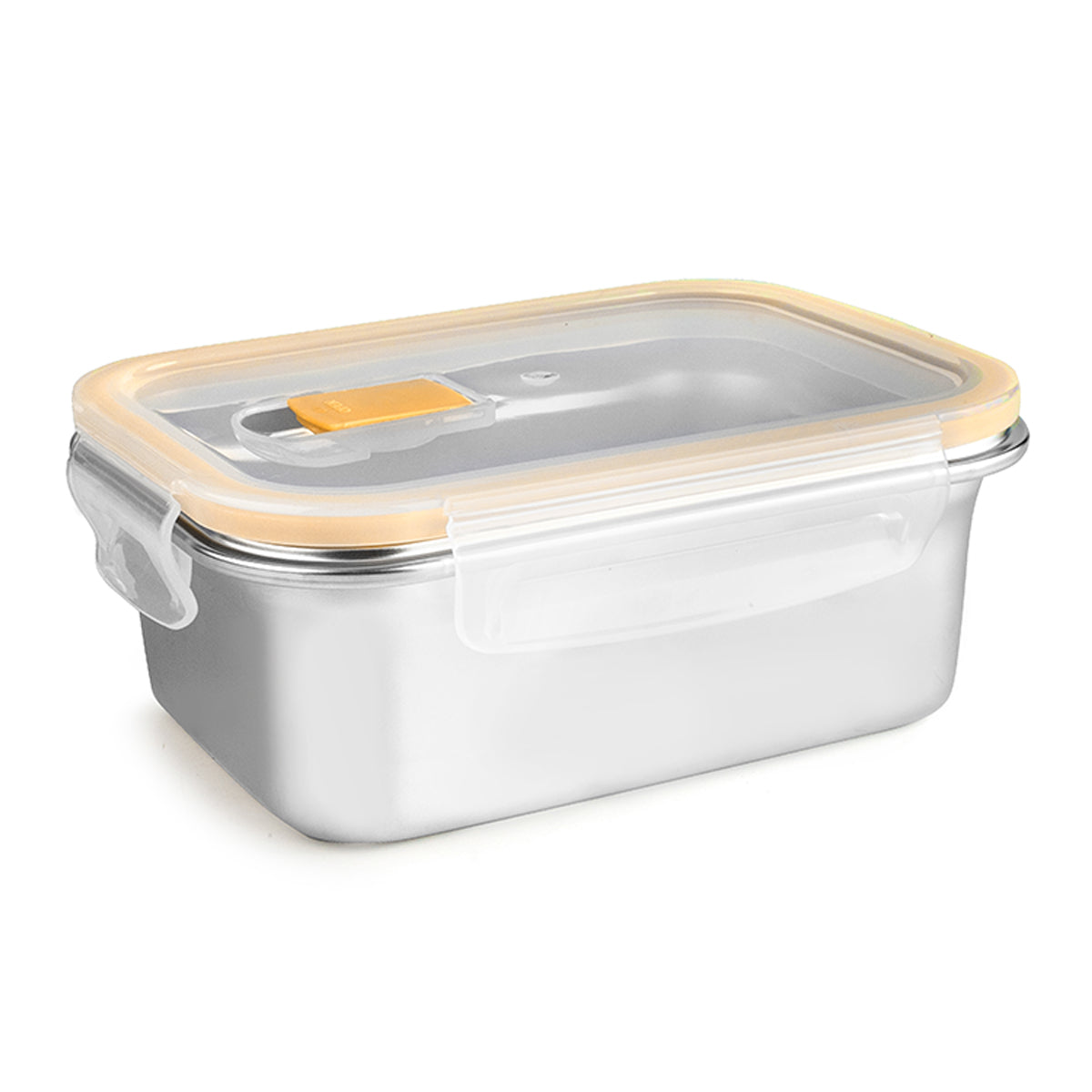 IBILI Keepklin Air Vent - Recipiente Rectangular de 1.6L en Acero Inoxidable Apto Microondas