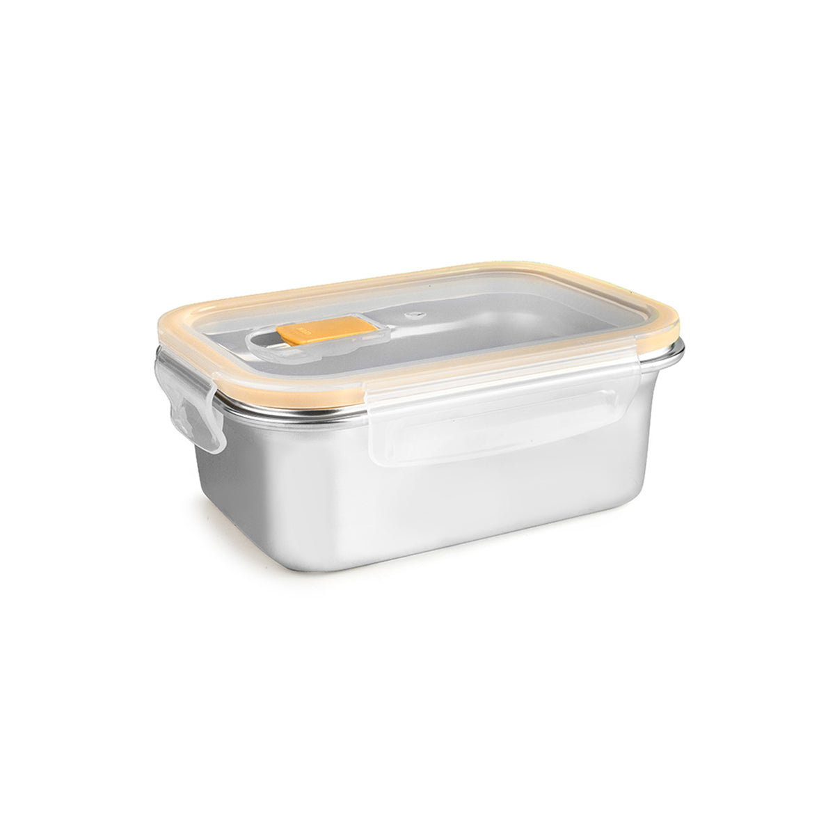 IBILI Keepklin Air Vent - Recipiente Rectangular de 0.6L en Acero Inoxidable Apto Microondas