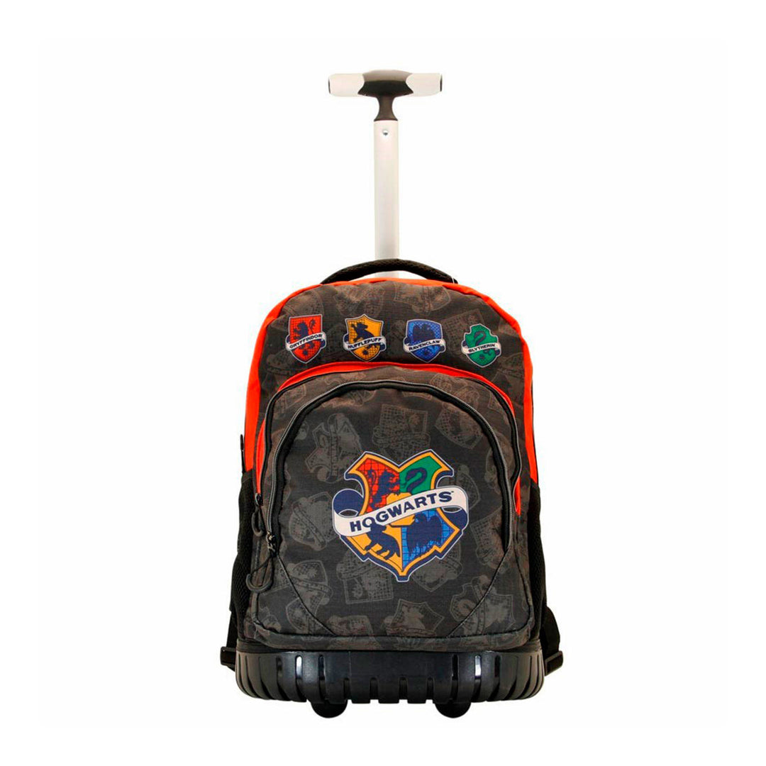 KARACTERMANIA - Harry Potter College Mochila Escolar con Ruedas Trolley GTS FAN. Gris