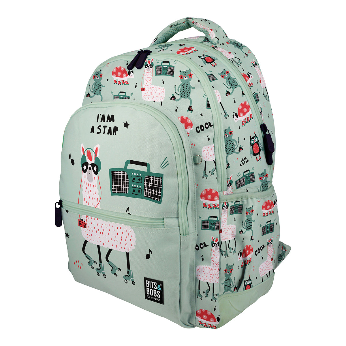 Grafoplás - Mochila Escolar 3 Cremalleras con Divisor Portátil y Adaptable Carrito. Party