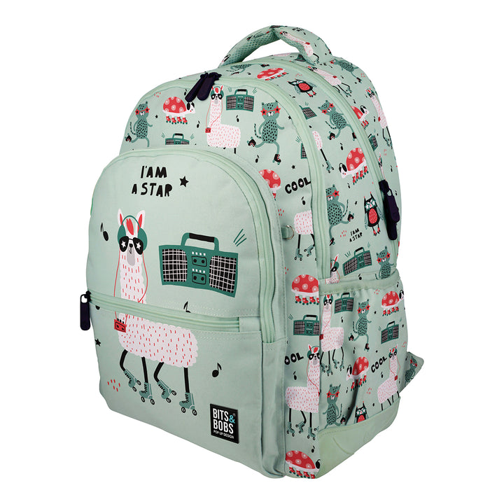 Grafoplás - Mochila Escolar 3 Cremalleras con Divisor Portátil y Adaptable Carrito. Party