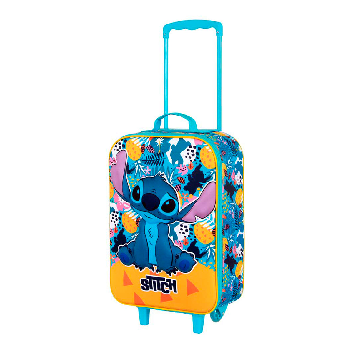 KARACTERMANIA - Maleta Infantil Trolley Soft 3D de 2 Ruedas Disney Lilo y Stitch Colors