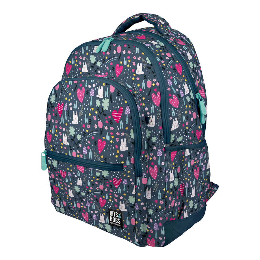 Grafoplás - Mochila Escolar 3 Cremalleras con Divisor Portátil y Adaptable Carrito. Park