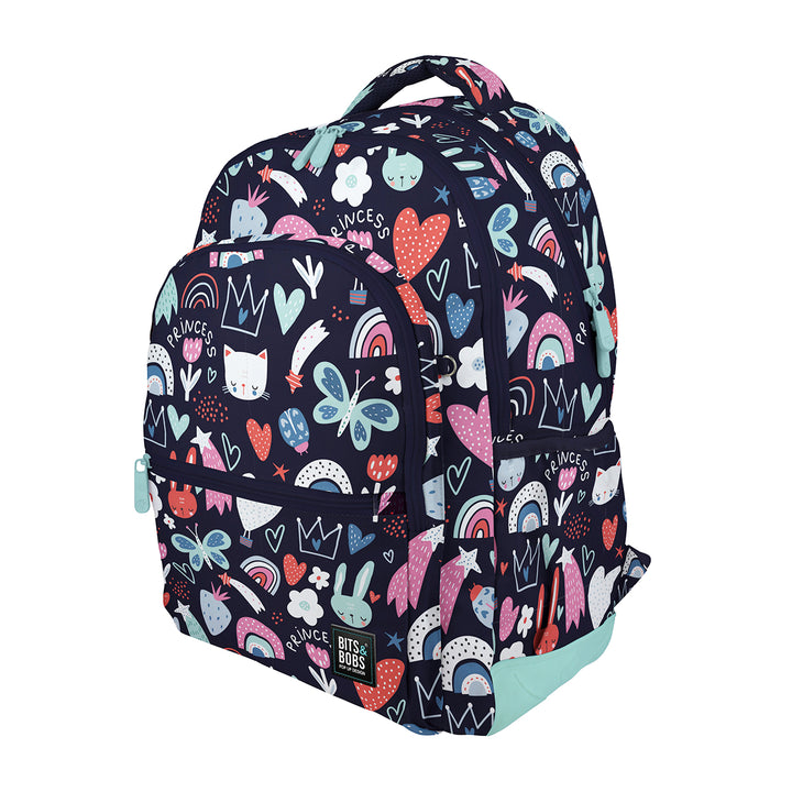 Grafoplás - Mochila Escolar 3 Cremalleras con Divisor Portátil y Adaptable Carrito. Princess
