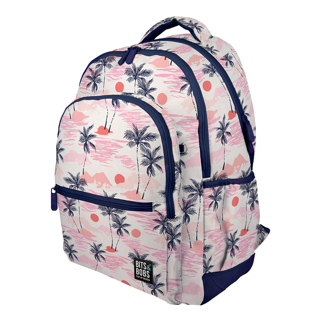 Grafoplás - Mochila Escolar 3 Cremalleras con Divisor para Portátil. Adaptable Carrito. Sunset