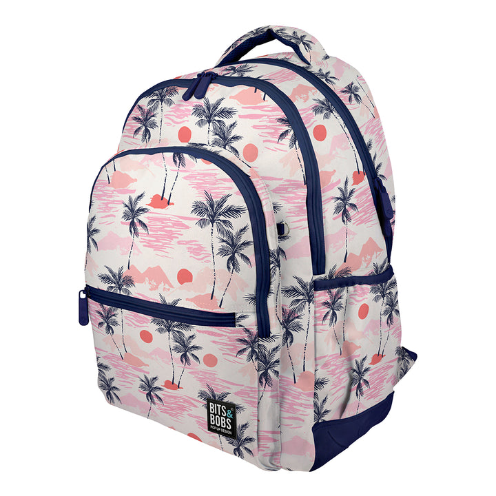 Grafoplás - Mochila Escolar 3 Cremalleras con Divisor para Portátil. Adaptable Carrito. Sunset