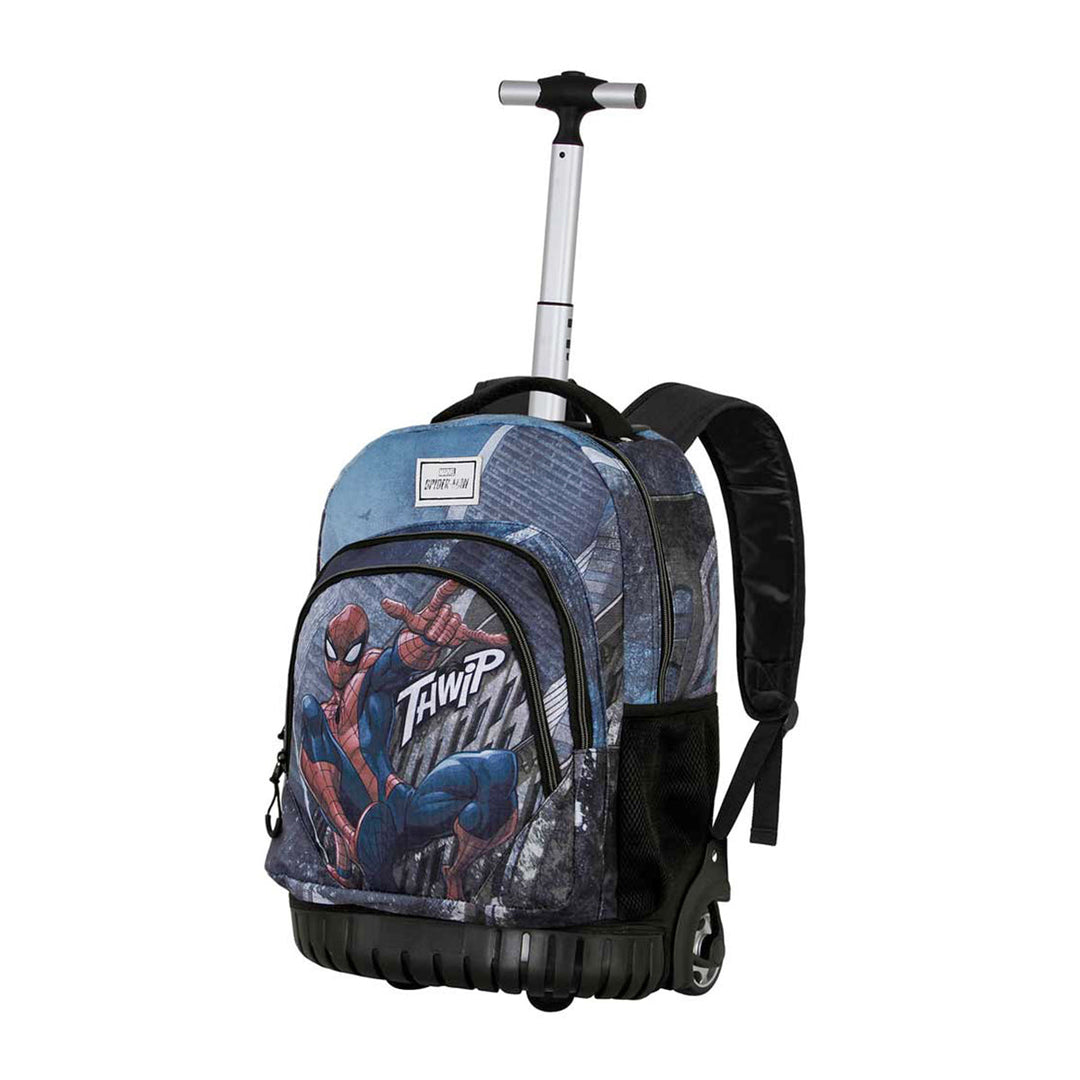 KARACTERMANIA Mochila Escolar con Ruedas Integradas Trolley Spiderman Arachnid