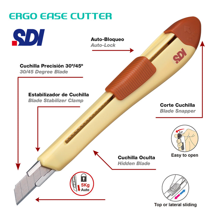 SDI Ergo Ease -  Cutter para Manualidades con Diseño Ergonómico. Amarillo