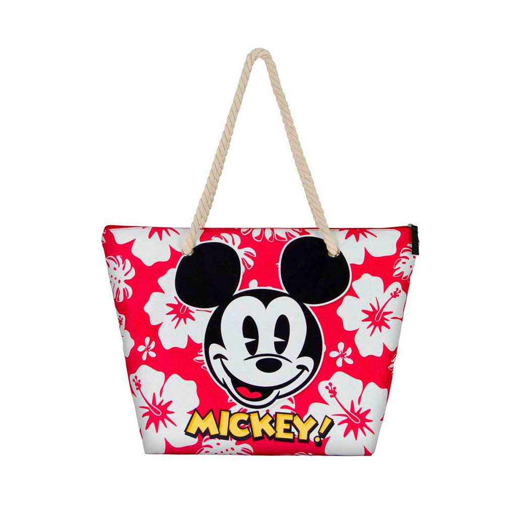 KARACTERMANIA - Bolsa de Playa Soleil con Neceser de Regalo. Mickey Mouse Hawaii