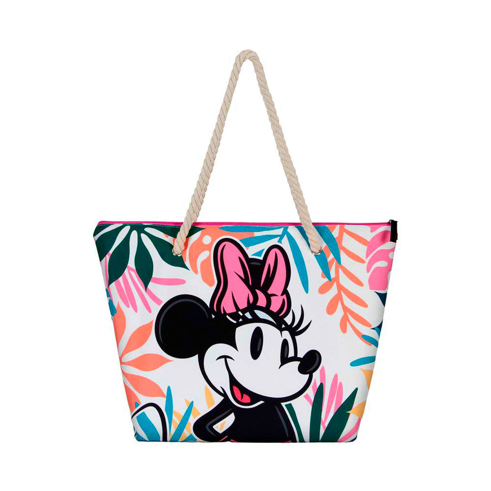 KARACTERMANIA - Bolsa de Playa Soleil con Neceser de Regalo. Minnie Mouse Island