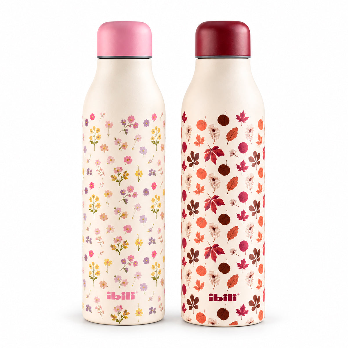 IBILI Smart - Botella Térmica de 0.5L en Acero Inoxidable de Doble Pared. Udaberri Primavera