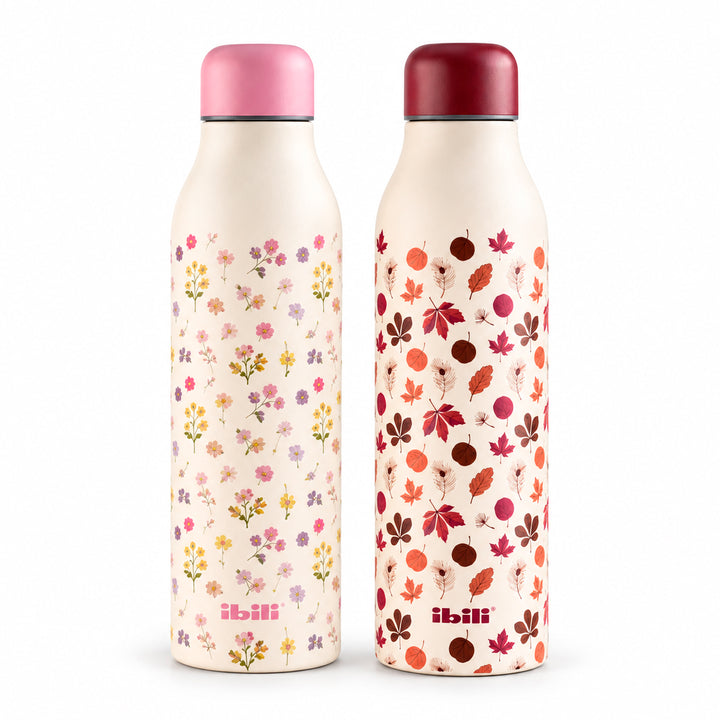 IBILI Smart - Botella Térmica de 0.5L en Acero Inoxidable de Doble Pared. Udaberri Primavera
