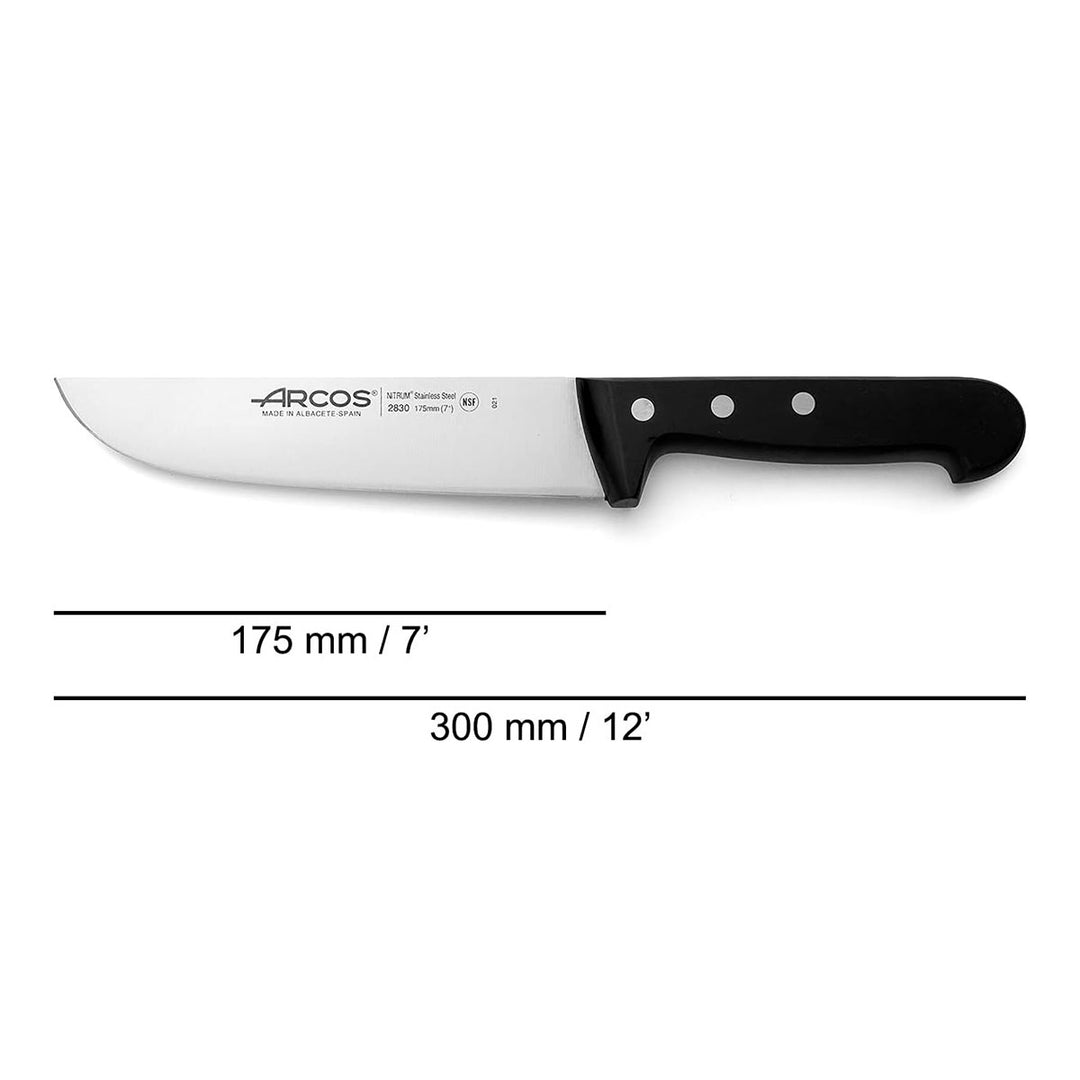 ARCOS Universal - Cuchillo Carnicero 17.5 cm Acero Inoxidable Forjado Nitrum