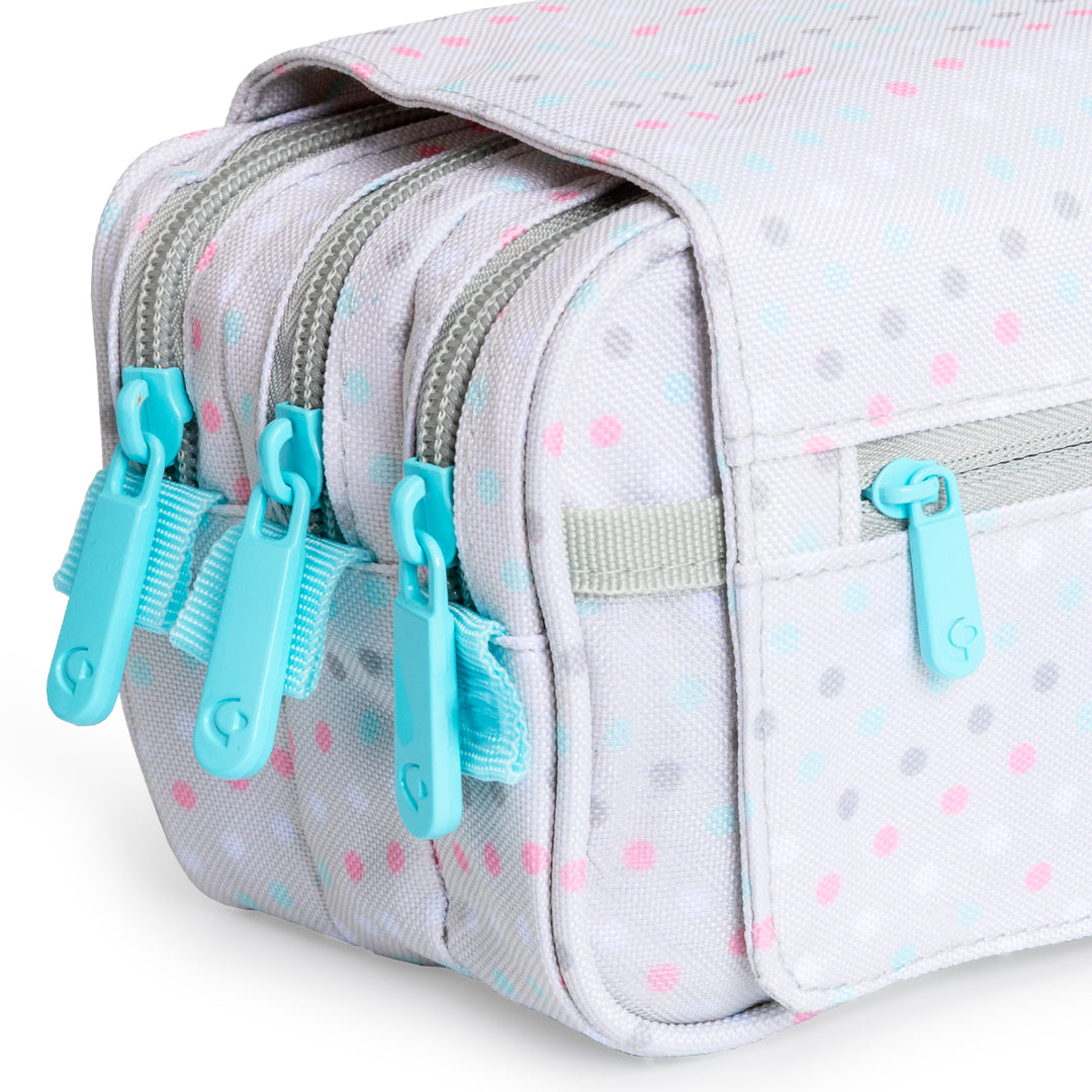 ColePack EcoDes - Estuche Triple de 3 Cremalleras con Material Escolar Incluido. Mafalda Bird