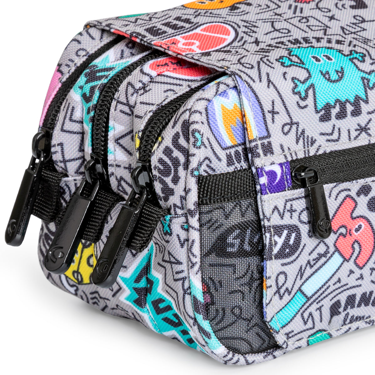 ColePack Design - Estuche Triple de 3 Cremalleras con Material Escolar Incluido. EC Random