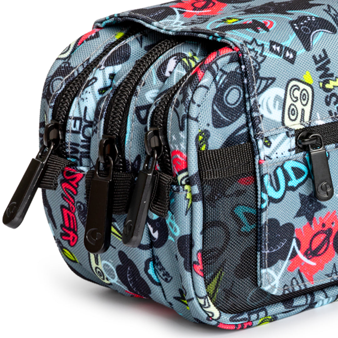ColePack EcoDes - Estuche Triple de 3 Cremalleras con Material Escolar Incluido. Awesome