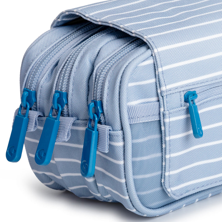 ColePack EcoDes - Estuche Triple de 3 Cremalleras con Material Escolar Incluido. Mafalda Boat