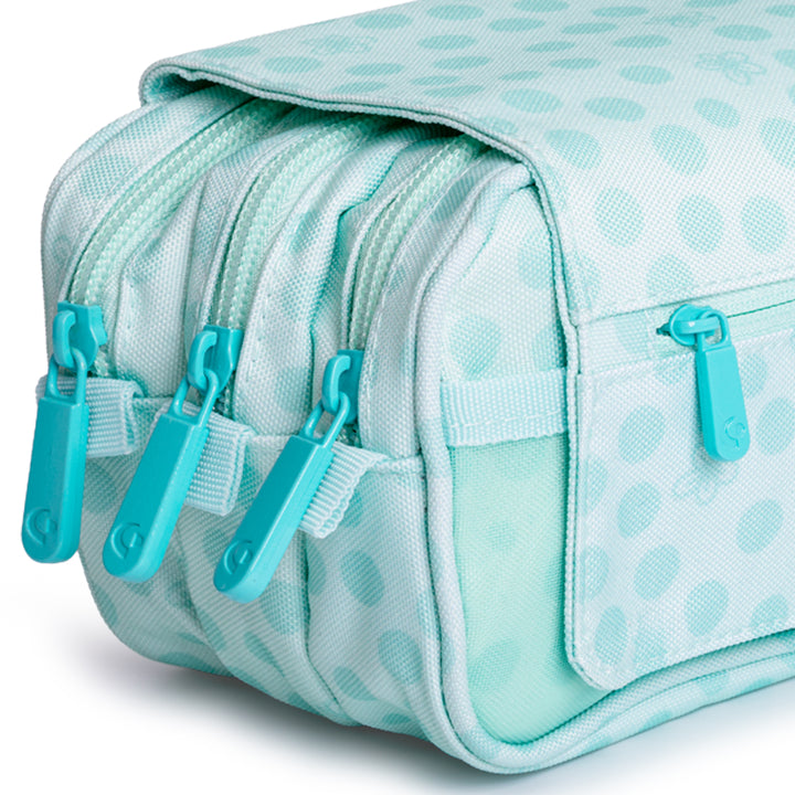 ColePack EcoDes - Estuche Triple de 3 Cremalleras con Material Escolar Incluido. Mafalda Kiss