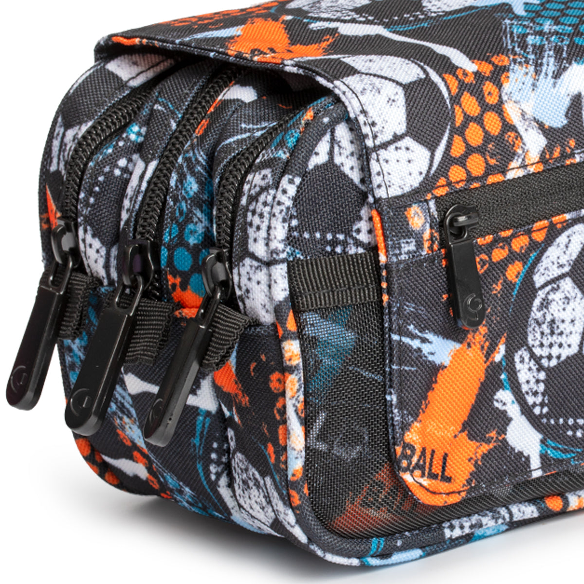 ColePack Design - Estuche Triple de 3 Cremalleras con Material Escolar Incluido. Wild Football