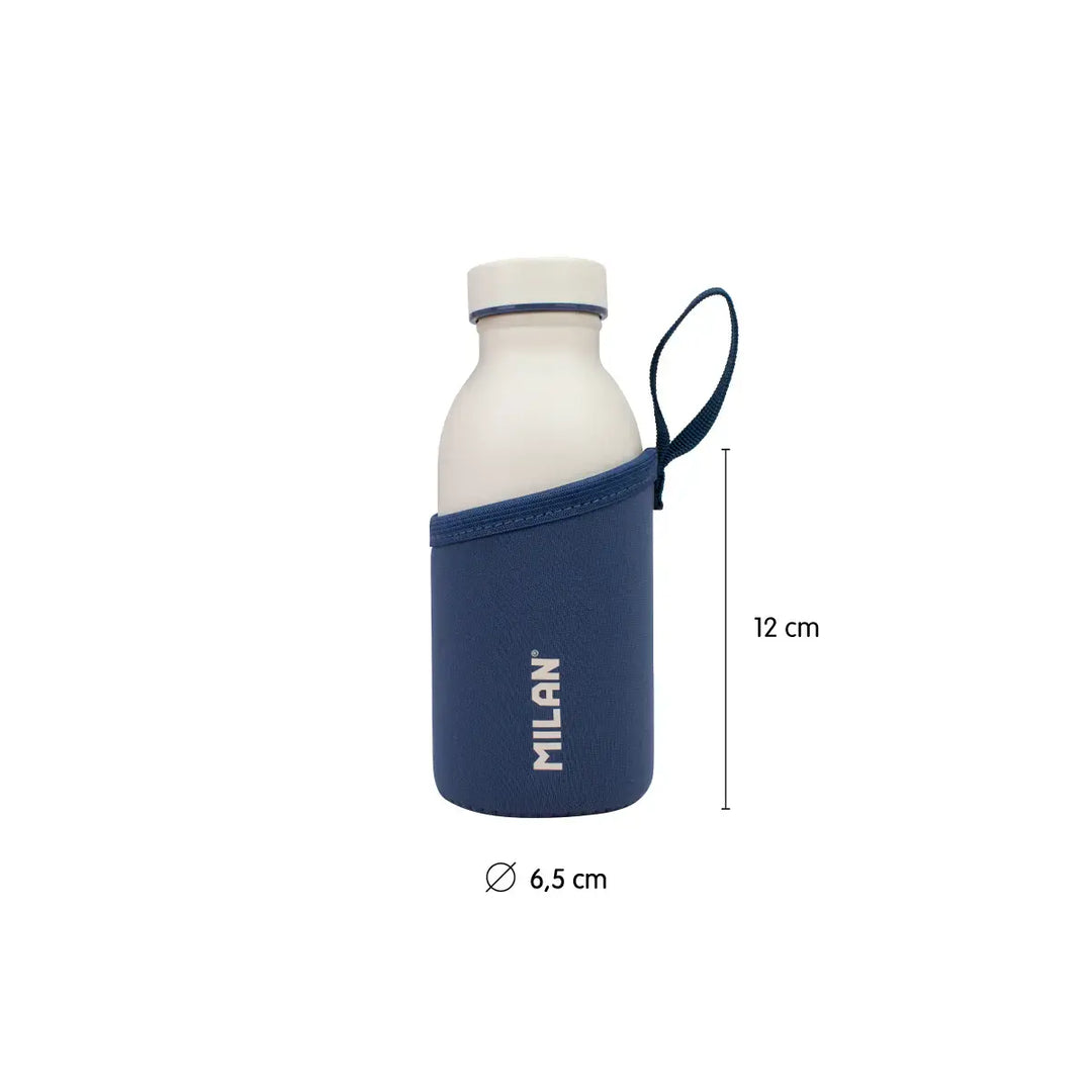 MILAN 1918 - Funda Protectora de Neopreno para Botella Isotérmica de 0.35L Azul