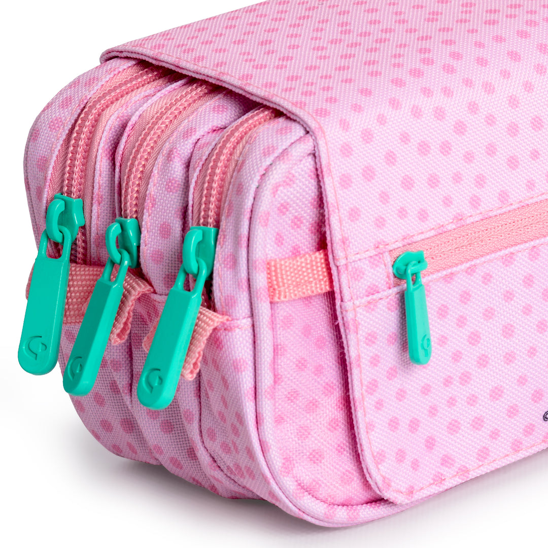 ColePack Design - Estuche Triple de 3 Cremalleras con Material Escolar Incluido. Morning