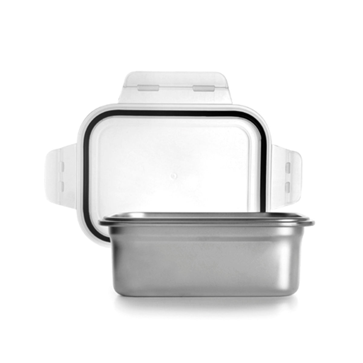 IBILI Keepklin - Recipiente Rectangular de 0.8L en Acero Inoxidable Apto Microondas