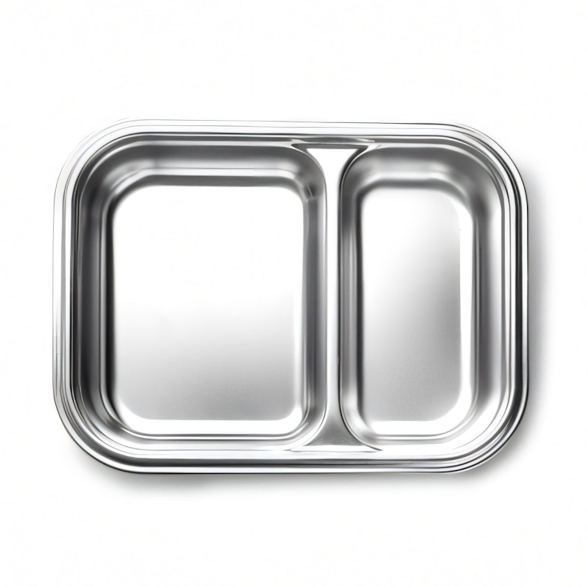 LACOR TwoGo - Recipiente Rectangular de 0.45L + 0.28L en Acero Inoxidable Apto Microondas