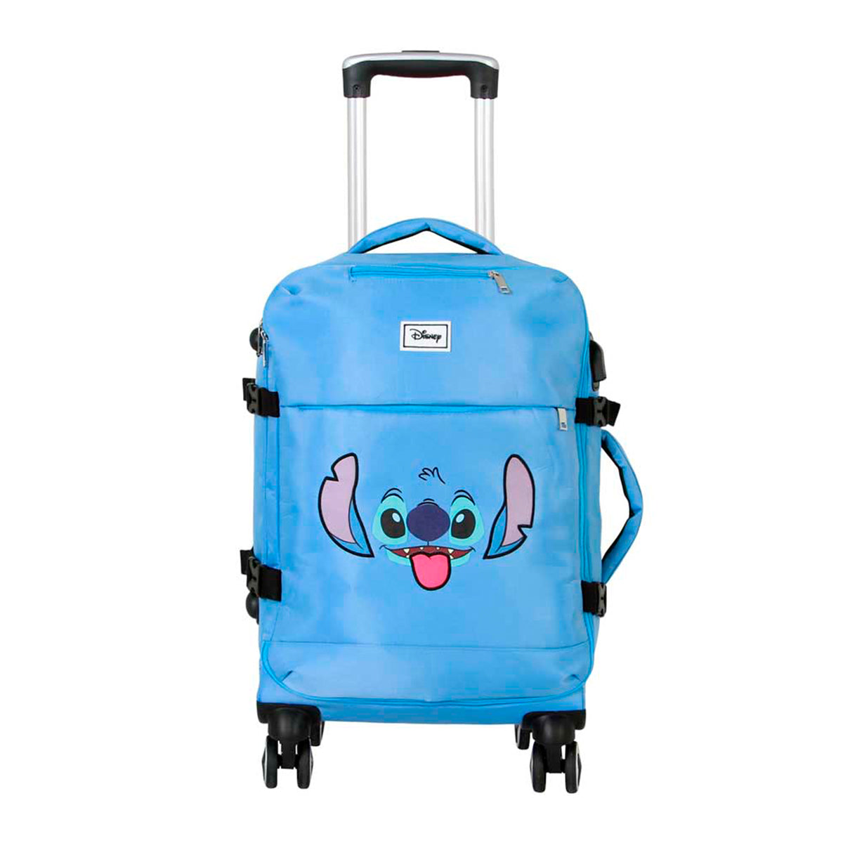 KARACTERMANIA - Maleta de Cabina 4 Ruedas Cierre TS Lock y Puerto USB. Lilo y Stitch Face