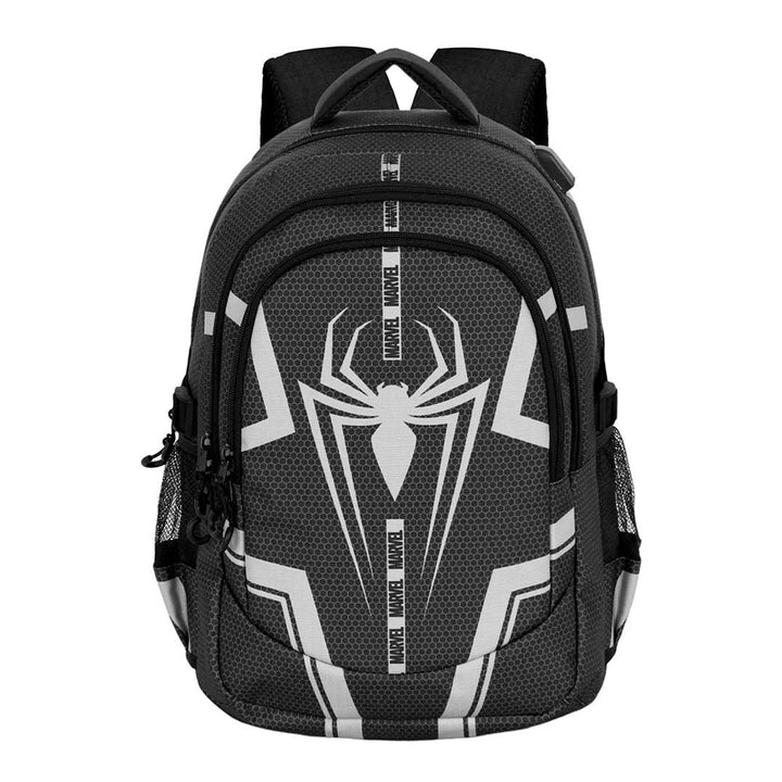 SPIDERMAN Town - Mochila Escolar Impermeable Running Plus para Portatil y USB. Negro