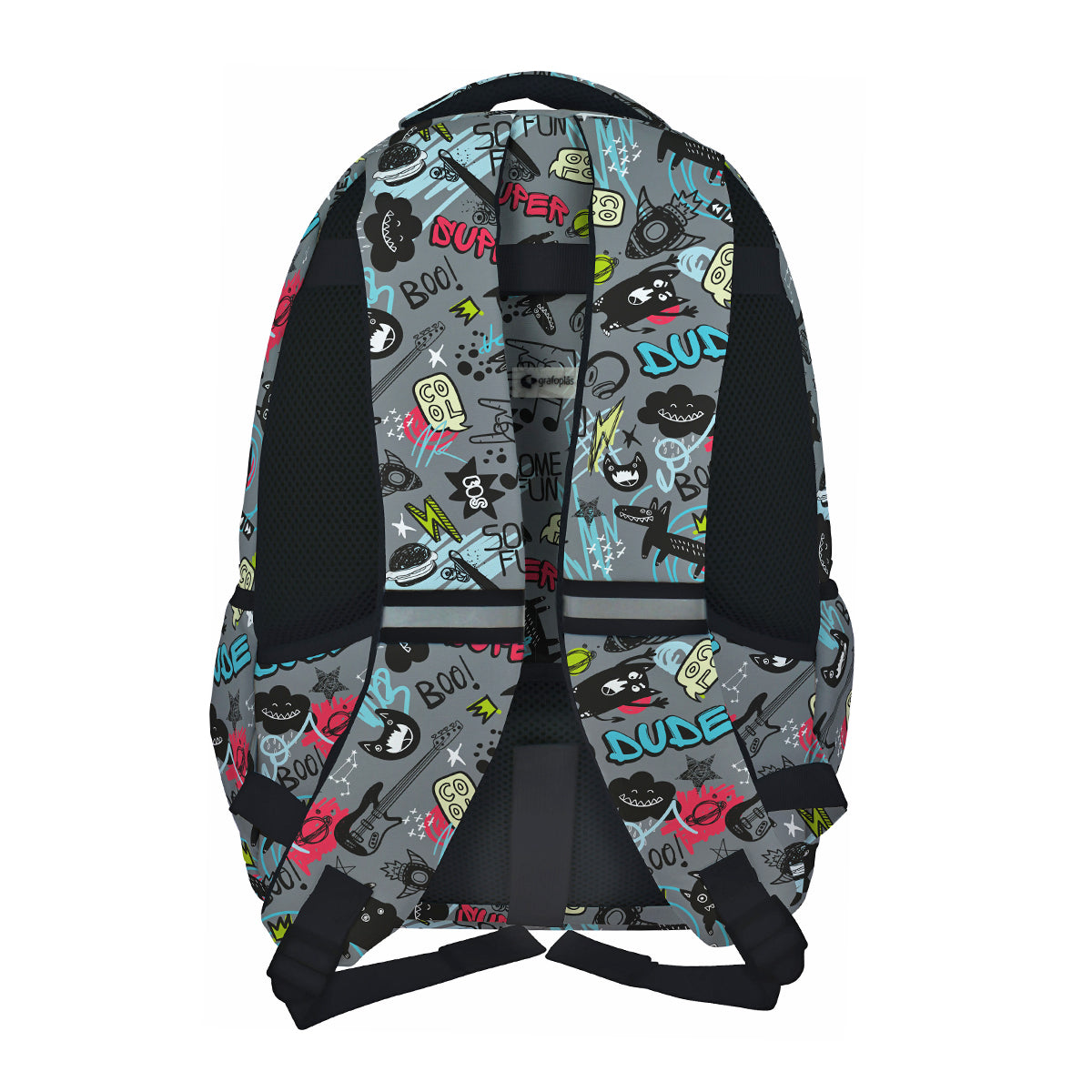 Grafoplás - Mochila Escolar 3 Cremalleras con Divisor Portátil y Adaptable Carrito. Awesome