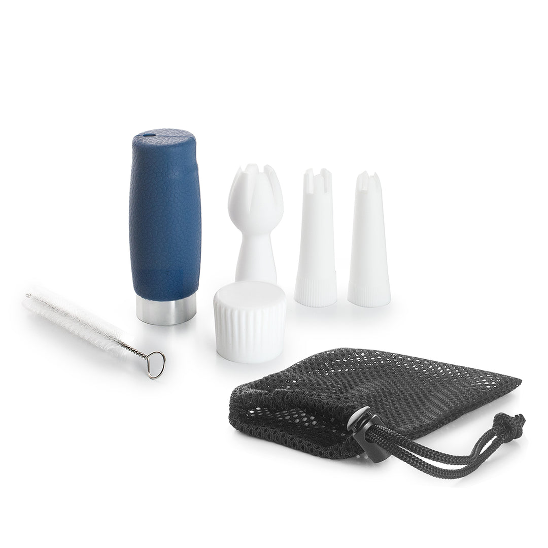 IBILI Krem - Sifón para Nata de 0.5L en Acero Inoxidable con 3 Boquillas y Accesorios