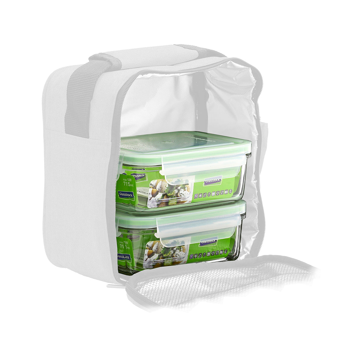 Glasslock Classic - Pack de 2 Recipientes Herméticos Rectangulares de 0.7L en Vidrio Templado