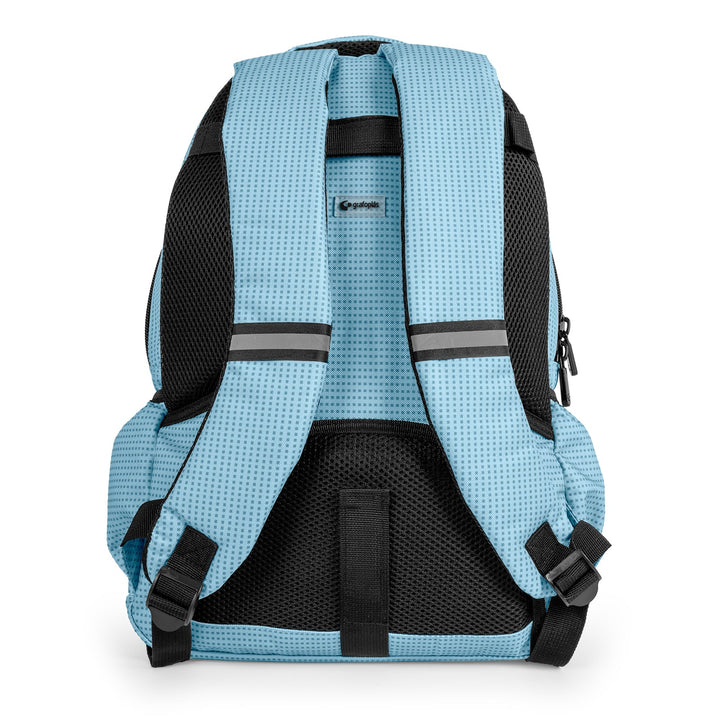 Grafoplás Kūru -  Mochila Escolar 3 Cremalleras con Divisor para Portátil. Adaptable Carrito. Azul