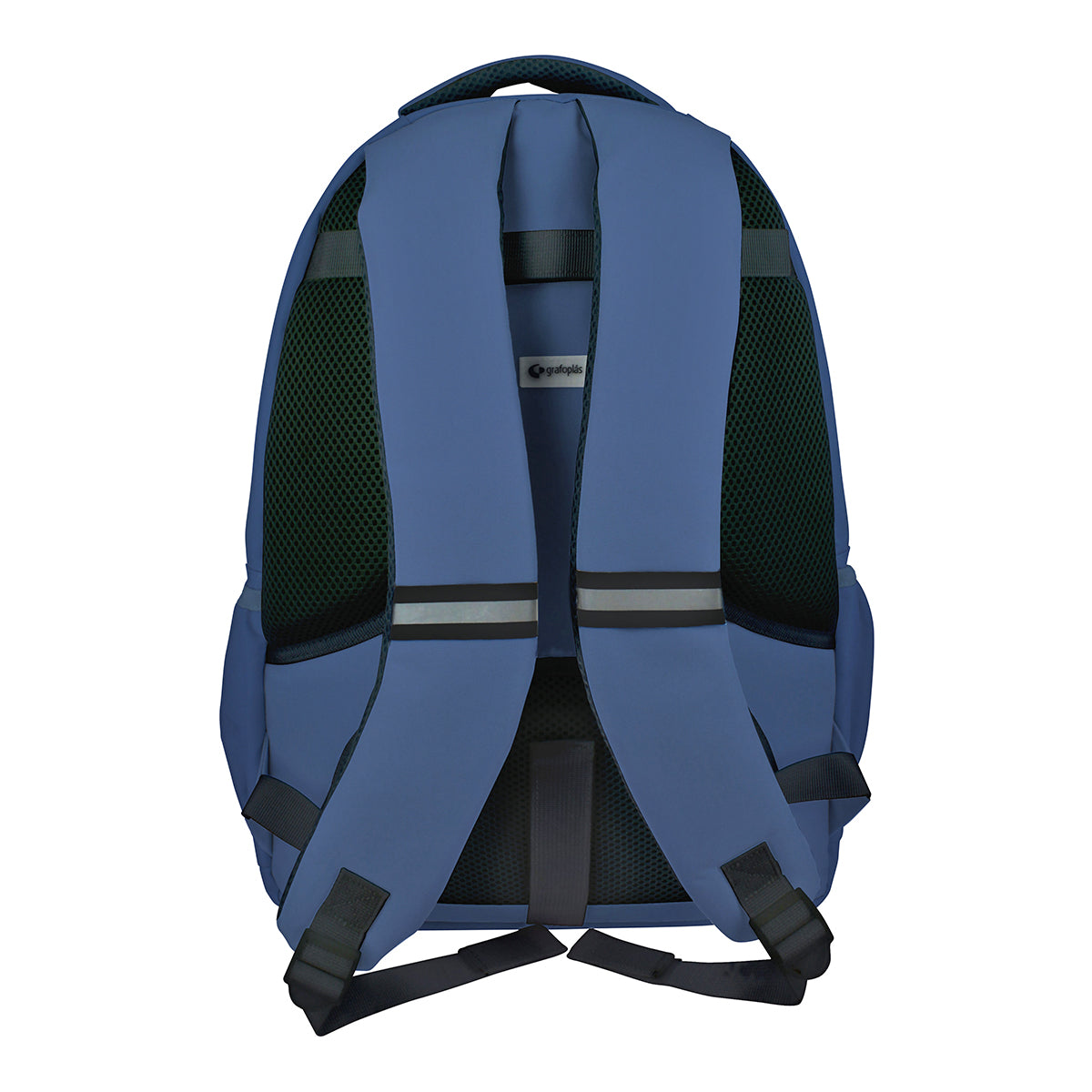 Grafoplás - Mochila Escolar 3 Cremalleras con Divisor Portátil y Adaptable Carrito. Azul