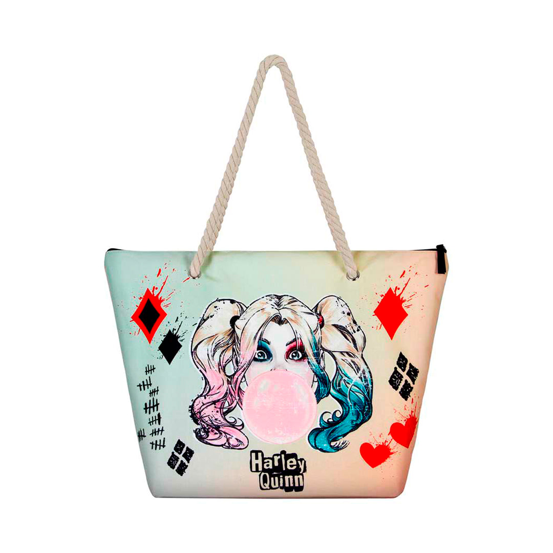 KARACTERMANIA - Bolsa de Playa Soleil con Neceser de Regalo. Harley Quinn Mad Love