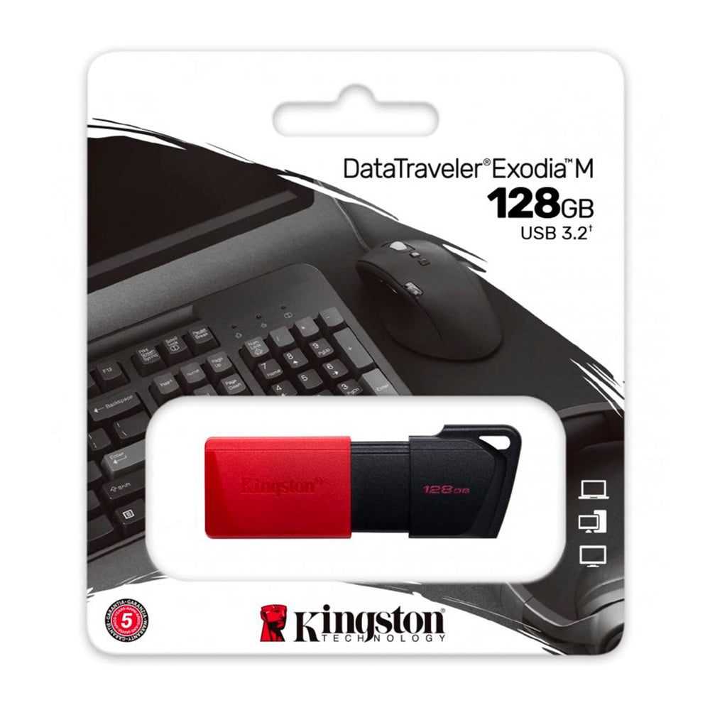 Kingston DTXM - Pack 2 Memorias Flash USB-C 3.2 DataTraveler Exodia M 128GB Rojo