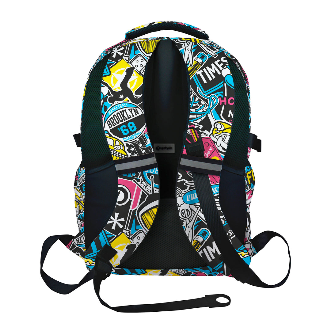 Grafoplás - Mochila Escolar BigPack Reforzada de 3 Compartimentos y Divisor para Portátil. NYC