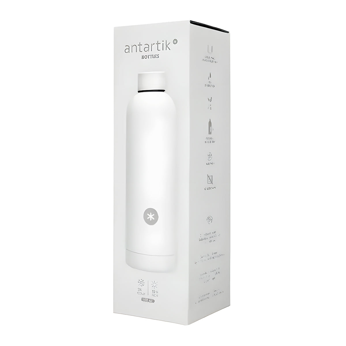 ANTARTIK - Botella Térmica Reutilizable de 0.75L en Acero Inoxidable. Blanco