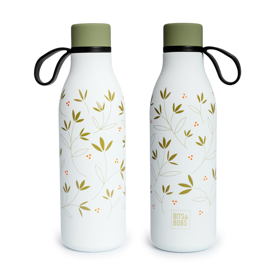 Grafoplas BitsBobs  - Botella Térmica Reutilizable de 0.55L con Interior Cerámico. Botánica