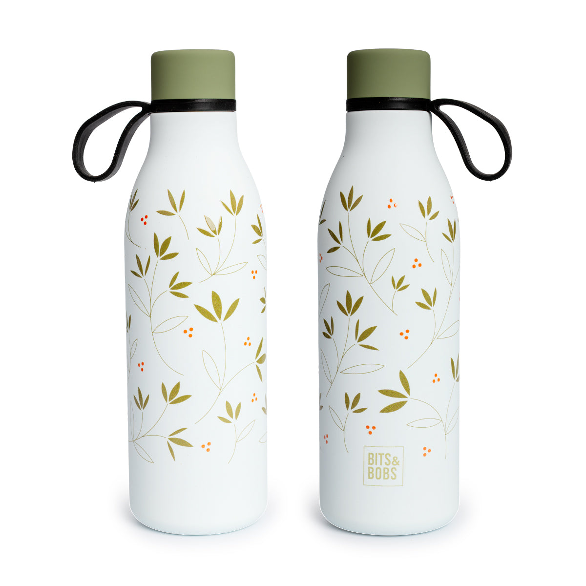 Grafoplas BitsBobs  - Botella Térmica Reutilizable de 0.55L con Interior Cerámico. Botánica