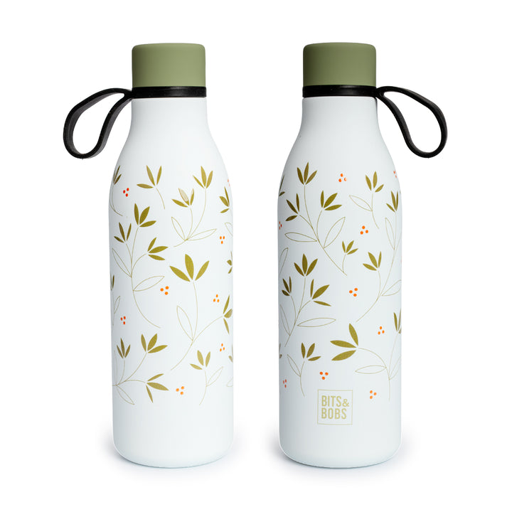 Grafoplas BitsBobs  - Botella Térmica Reutilizable de 0.55L con Interior Cerámico. Botánica
