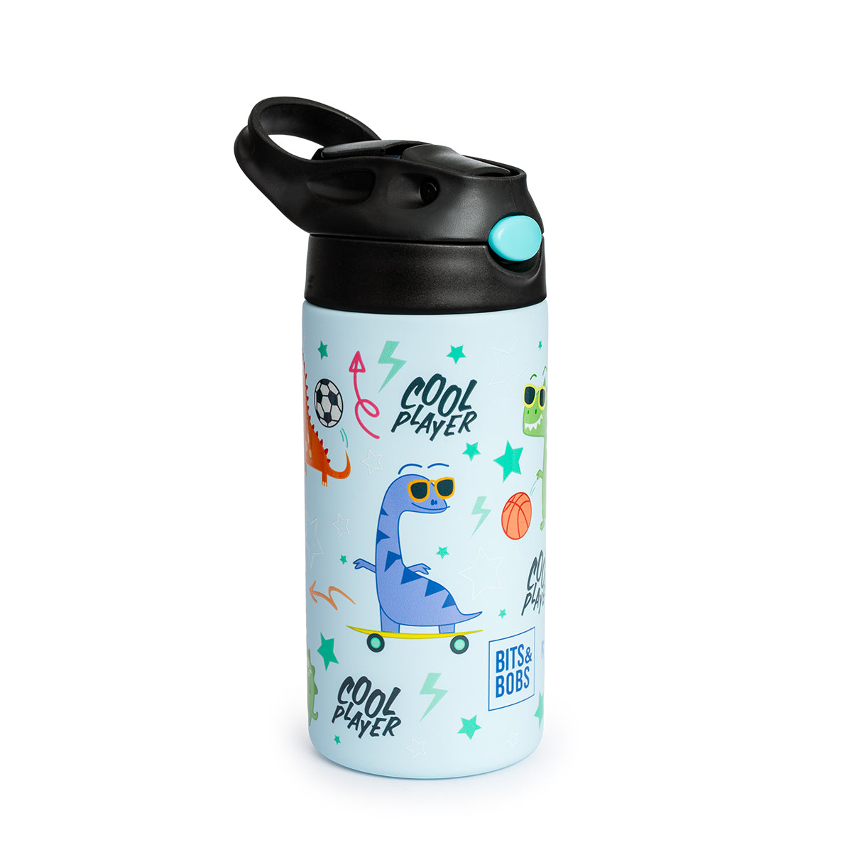 Grafoplas Kids - Botella Térmica Reutilizable de 0.38L Acero con Interior Cerámico. Cool Player