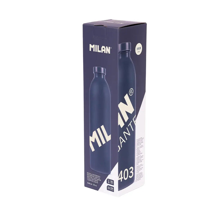 MILAN 403 Since 1918 - Botella Térmica Reutilizable 0.95L en Acero Inoxidable. Azul