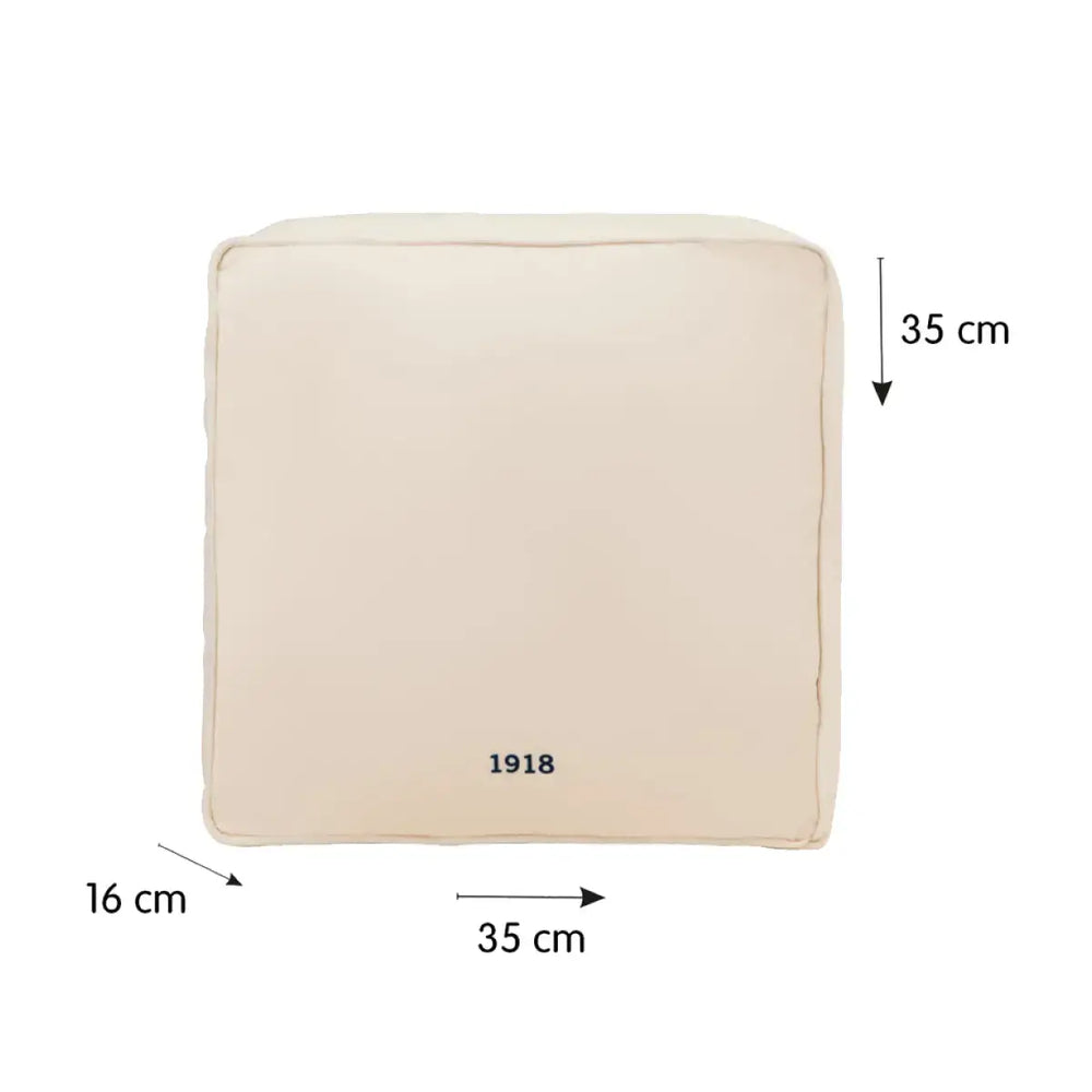 Milan 430 - Cojin Cuadrado de 35 cm 100% Poliéster con Relleno Incluido. Forma Goma Beige